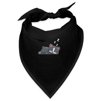 Boston Terrier - Bandana - Schwarz - Vorne