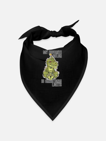 Meine Lieblingsfarbe Ist Weihnachtslichter - Bandana - Schwarz - Vorne