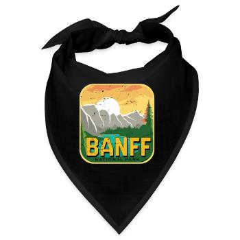 Nationalpark Kanada Alberta Banff Camping Mountain - Bandana - Schwarz - Vorne