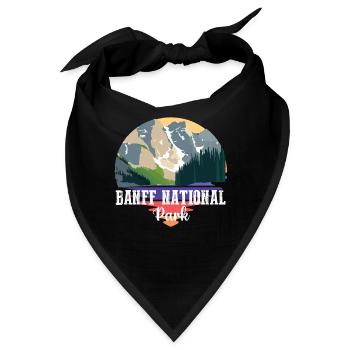 Banff Alberta Kanada Campingplatz Lake Louise Nati - Bandana - Schwarz - Vorne