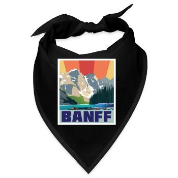 Banff Lake Louise Nationalpark Kanada Camping Albe - Bandana - Schwarz - Vorne