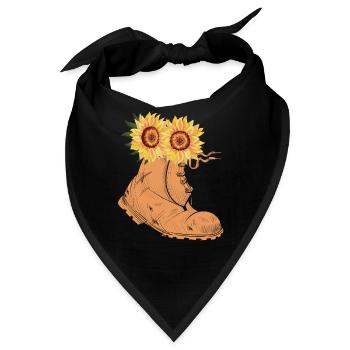 Sonnenblume Pflanze Sonnenblumen - Bandana - Schwarz - Vorne