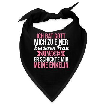 Großmutter Großmama Omi Oma - Bandana - Schwarz - Vorne