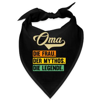 Großmutter Großmama Omi Oma - Bandana - Schwarz - Vorne