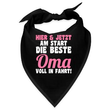Großmutter Großmama Omi Oma - Bandana - Schwarz - Vorne