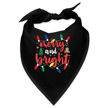 Christmas Eve - Merry and Bright - Bandana - Schwarz - Vorne
