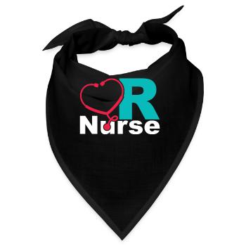 OP Krankenschwester - Bandana - Schwarz - Vorne