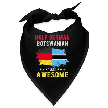 Halb Deutsch Halb Batswana - Bandana - Schwarz - Vorne