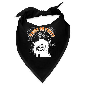 Halloween Kürbis Gespenst TRICK OR TREAT - Bandana - Schwarz - Vorne