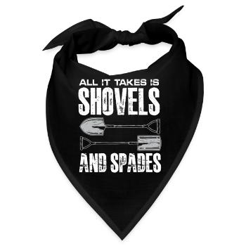 all it takes is shovels and spades Design - Bandana - Schwarz - Vorne