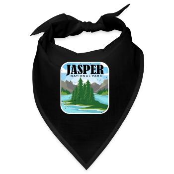 Alberta National Park Jaspis Kanada Souvenir Campi - Bandana - Schwarz - Vorne