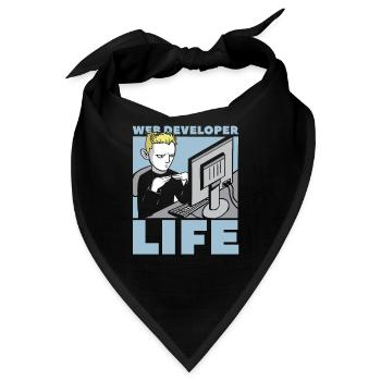 Web Entwickler Webdeveloper Web-Entwickler - Bandana - Schwarz - Vorne