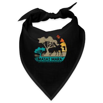 Masai Mara Safari Nationalreservat Kenia Serengeti - Bandana - Schwarz - Vorne