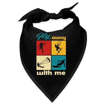 Fly away with me. Lifestyle Vintage Design - Bandana - Schwarz - Vorne