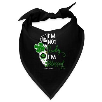 Christlich Religiöser Vers - Bandana - Schwarz - Vorne