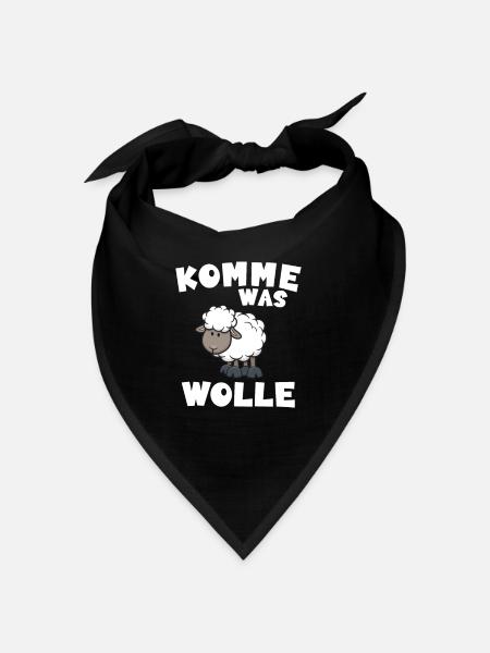 Komme was wolle - Bandana - Schwarz