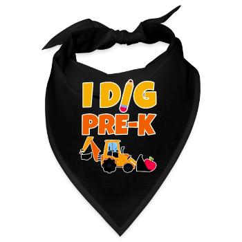 I Dig Pre-K 4 - Bandana - Schwarz - Vorne