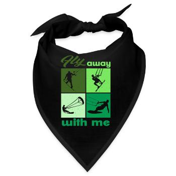 Fly away with me. Lifestyle Vintage Design - Bandana - Schwarz - Vorne