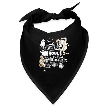 Geister Ghule Kobolde Spuk Halloween - Bandana - Schwarz - Vorne