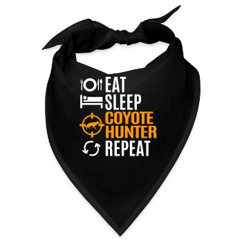 Coyote Hunting Coyote Jagen Geschenk - Bandana - Schwarz - Vorne