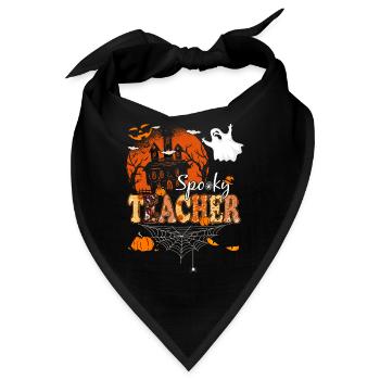 Spooky Lehrer Halloween - Bandana - Schwarz - Vorne