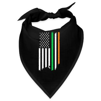 Vintage Ireland American USA Flag Flag St. - Bandana - Schwarz - Vorne