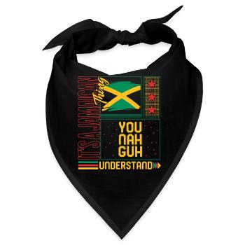 Jamaika Hemd, es ist eine jamaikanische Sache Flagge Design - Bandana - Schwarz - Vorne