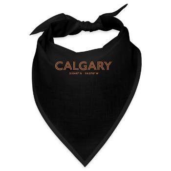 Canada Stadt Koordinaten - Calgary - Bandana - Schwarz - Vorne