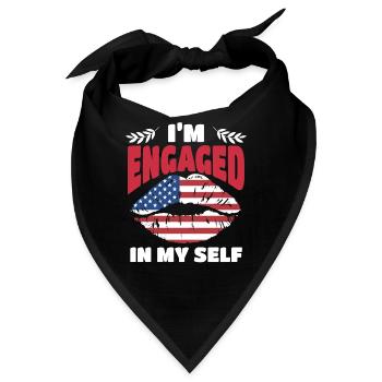 Liebe Anti Valentinstag US Flagge Patriotisch - Bandana - Schwarz - Vorne