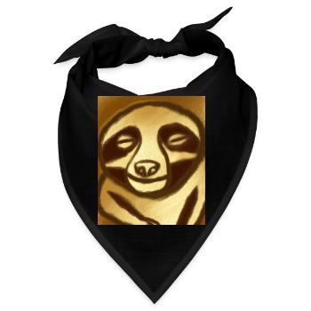 Faultier Portrait Lustig Kubismus Gustav Klimt - Bandana - Schwarz - Vorne