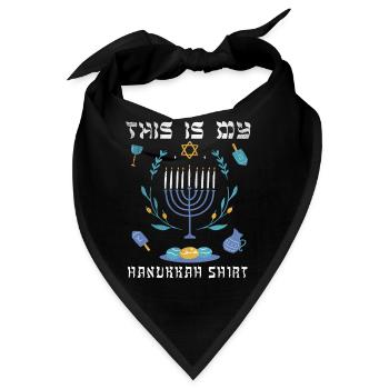 Jewish Christmas Jew This My Hanukkah Ornament - Bandana - Schwarz - Vorne