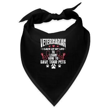 Tierarzt - Bandana - Schwarz - Vorne