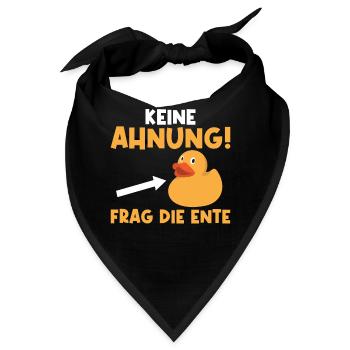 Frag die Badeente Gummiente - Bandana - Schwarz - Vorne