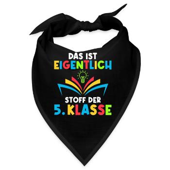 Lustiger Lehrer Unterricht Spruch - Bandana - Schwarz - Vorne