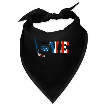 USA Ice Hockey Penalty Box Hockey Girls Boys - Bandana - Schwarz - Vorne