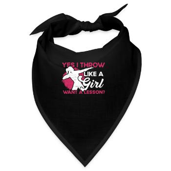 Ich Werfe Wie Ein Mädchen - Bandana - Schwarz - Vorne