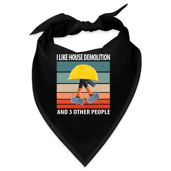 Haus Zerstörung Renovierung Geschenk - Bandana - Schwarz - Vorne