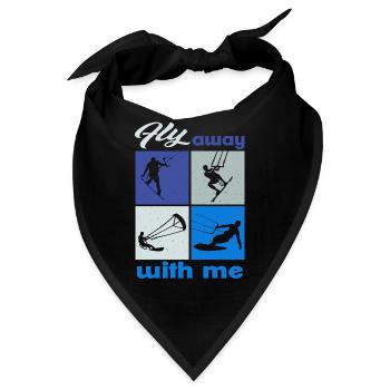 Fly away with me. Lifestyle Vintage Design - Bandana - Schwarz - Vorne