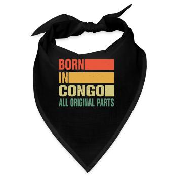 Geboren In Kongo - Bandana - Schwarz - Vorne