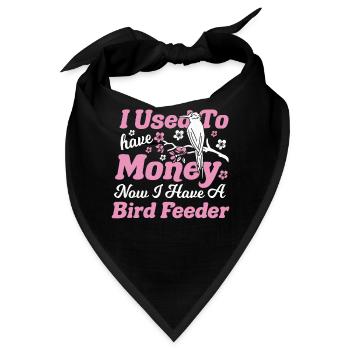 Vogelbeobachtung Vogelfeder Ornithologe Birder - Bandana - Schwarz - Vorne