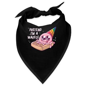 Stellen Sie Sich Vor, Ich Bin Ein Waffel -Witz - Bandana - Schwarz - Vorne
