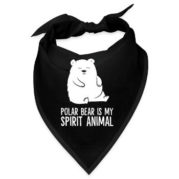 Eisbär ist mein Geisttier Lustiger Eisbär - Bandana - Schwarz - Vorne