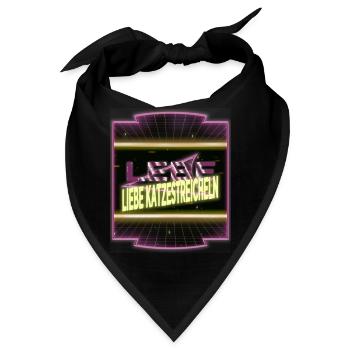 säugetier witzig weihnachten miezekatze - Bandana - Schwarz - Vorne