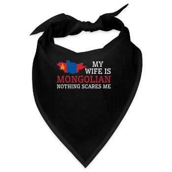 Nichts macht mir Angst Mongolische Frau Mongolei - Bandana - Schwarz - Vorne
