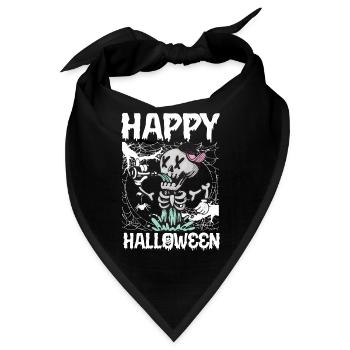 Halloween Kostüm Kürbis Attacke Nightmare - Bandana - Schwarz - Vorne