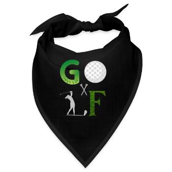 Golf - Golf Lovers - Bandana - Schwarz - Vorne