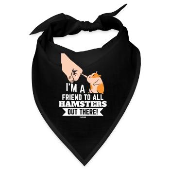 Hamster - Bandana - Schwarz - Vorne