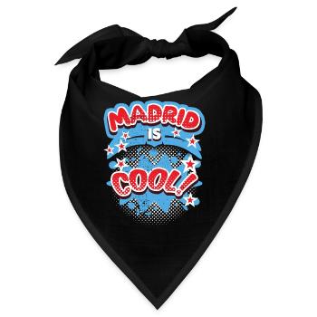 Madrid Spanien, Spruch Madrid-is-Cool - Bandana - Schwarz - Vorne