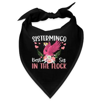 Best Sis In The Flock Sistermingo - Bandana - Schwarz - Vorne