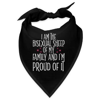 I Am The Bisexual Sheep And I'm Proud Of It 2 - Bandana - Schwarz - Vorne